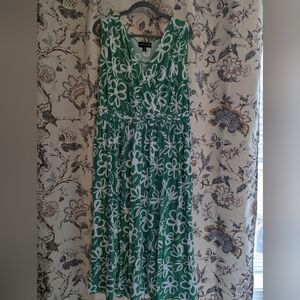 Harper 241 Green floral surplus maxi dress